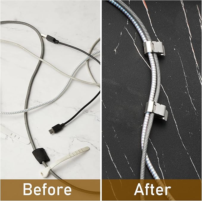 100 Pcs Stainless Steel Cable Clips S Clip Metal Trailer Wire Clip Electrical Cord Management Solar Panel Wire Clip for PV Wiring Boat Cable Boat Trailer, 0.2 Inch to 0.3 Inch in Rope Capacity, Silver