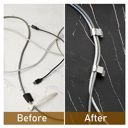 50 Pcs Stainless Steel Cable Clips S Clip Metal Trailer Wire Clips Electrical Cord Management Solar Panel for PV Wiring Boat Cable Boat Trailer, 0.2 Inch to 0.3 Inch in Rope Capacity Silver
