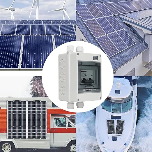 2P 80A DC Circuit Breaker Disconnect Switch DC1000V DIN Rail Mount Miniature for Photovoltaic Solar Panel PV System Grid Box Isolator