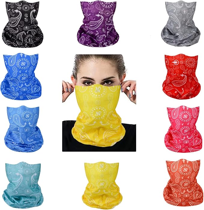 Neck Gaiter Masks Tube Scarf,Seamless Bandanas Buffs Gators,Ourdoor Face Mask Face Covering Multi Headwear