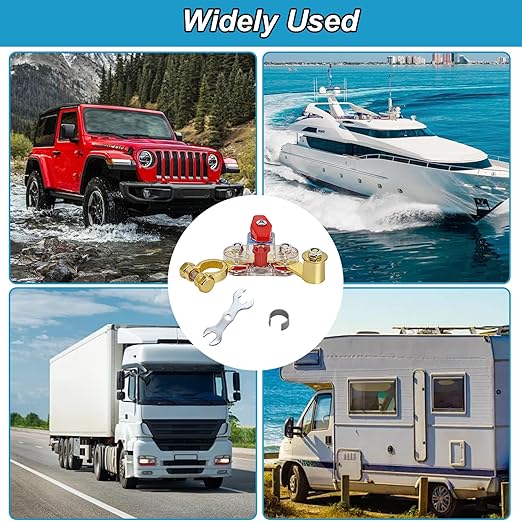 Car Battery Power Cut-Off Switch Breaker, Transparent Pure Copper Stable Transmission 12v-24v Adjustable High Conductivity Disconnect Switch Smart Car Switch for Boat Rv Car Truck SuppliesSupplies
