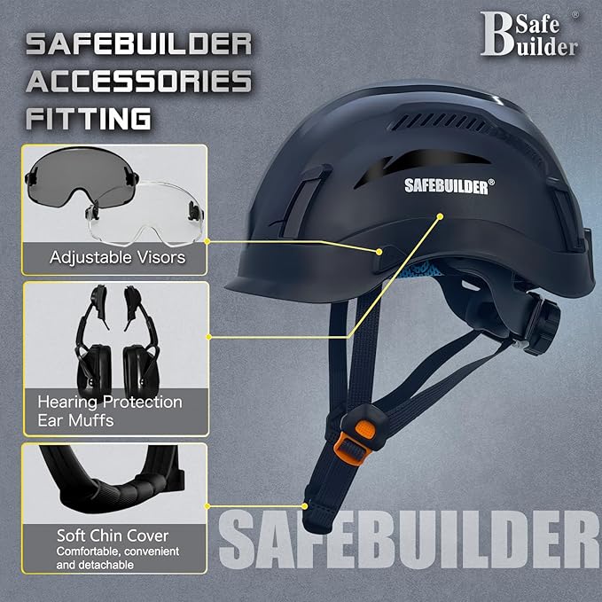 Safety Helmet Hard Hats Construction Head Protection 6-Point Suspension Lightweight Work Outdoor,Industrial ANSI Approved