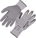 Ergodyne ProFlex 7030 Cut Resistant Work Gloves, ANSI A3, PU Coated Palms for Flexible No Slip Grip, Abrasion Resistant, 13g,Gray, 2X-Large