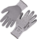 Ergodyne ProFlex 7030 Cut Resistant Work Gloves, ANSI A3, PU Coated Palms for Flexible No Slip Grip, Abrasion Resistant, 13g, Gray, Medium