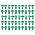PATIKIL 8-32 x 5/16 Inch Thread Ground Screws, 50 Pack Green Electrical Grounding Screw Hex Phillips Head Flanged for Home Electrical Lamp