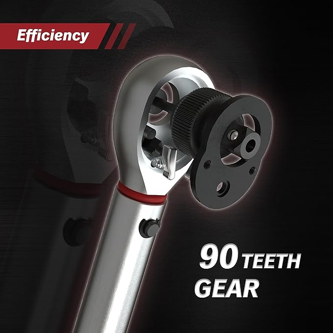 Thorstone 1/4 Torque Wrench, 90-Tooth Gear Professional Precision, 20-200 IN-LB/2.26~22.6 Nm Adjustable Micrometer Click Torque Wrench, for Bicycle Maintenance, ±2% Clockwise High Accuracy