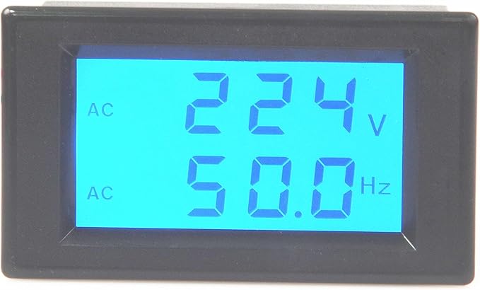 Digital AC Voltmeter AC 80-300V Frequency Counter 45.0-65.0Hz LCD Display Voltage Frequency 2 in 1 Meter Tester