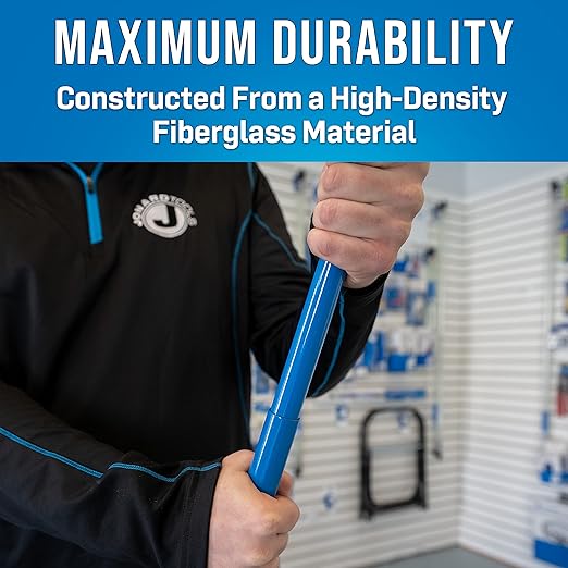 Jonard Tools RDT-18K - 18 ft Telescoping Extension Pole - High-Density Fiberglass and Enamel Coating, Includes C Hook, K Hook, Adapter, Strap, and Carrying Pouch