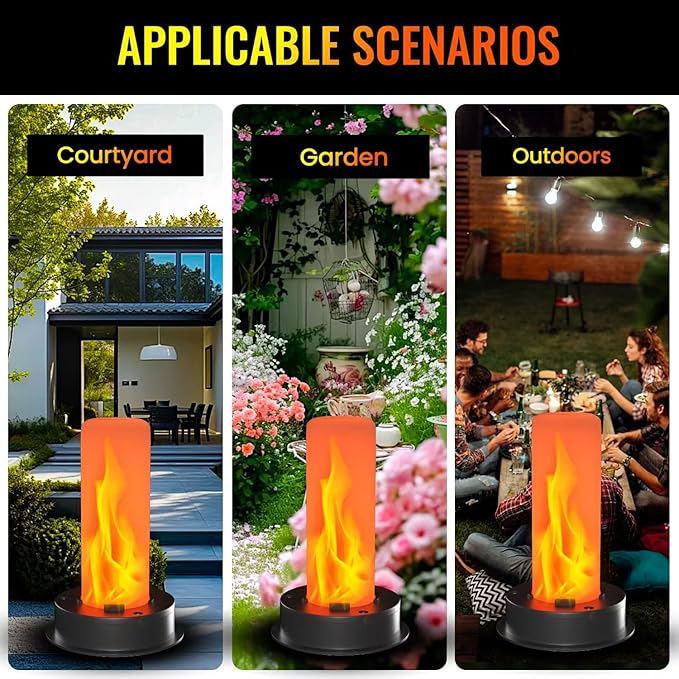 2 Pack Replacement Solar Light Tops with Flickering Flame,Waterproof Outdoor Solar Light Parts for Lantern (Top Size 3.35 inch, Bottom Size 2.87 inch),Hot Air Balloon Lanterns Replacement Kit