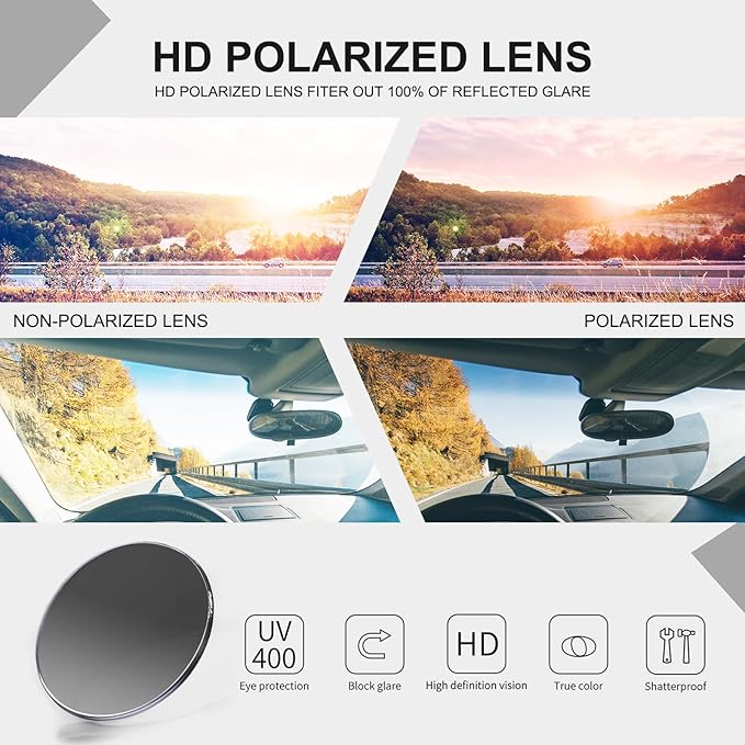 HAOLOTA Night Vision Driving Glasses Women Anti Glare Polarized, Wrap Around Nighttime Safety Glasses UV Protection