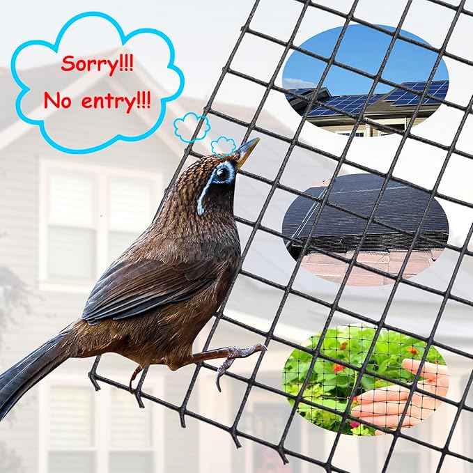 Heavy Duty Solar Panel Bird Guard - 15Lb 70 Aluminum Fasteners 8in x102Ft Solar Panel Critter Guard for Separate Critters, Pigeons, etc. from Solar Panel