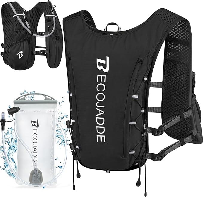 Running Vest Hydration Backpack for Men Women, 5L Lightweight Running Backpack Hydration Pack for Marathon, Trail, Cycling, Hiking, Jogging