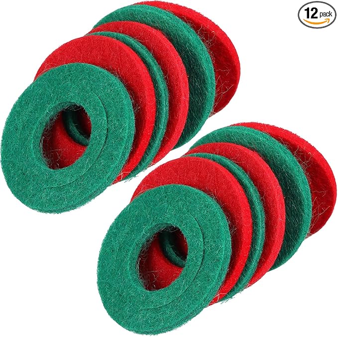 Pangda 12 Pcs Battery Terminal Anti Corrosion Washers Fiber Battery Washers Terminal Protector (Green,Red)