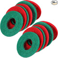 Pangda 24 Pcs Battery Terminal Anti Corrosion Washers Fiber Battery Washers Terminal Protector (Green,Red)