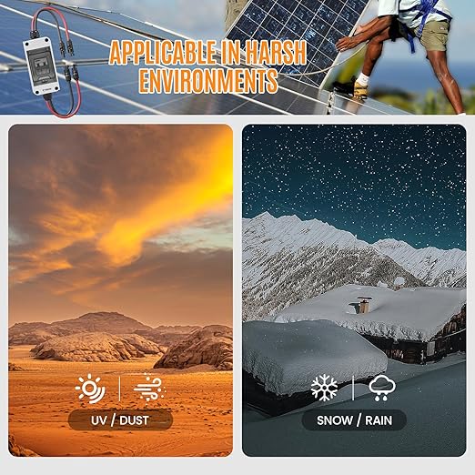 Solar Panel Disconnect Switch 1000V DC/AC 16A PV Disconnect Switch Outdoor Miniature Circuit Breaker IP65 More Space Quick Installation for Solar PV Array Homes Battery (1000V 16 Amp)