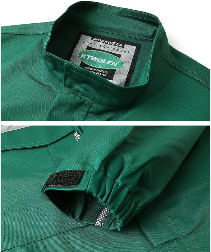 Mens Workwear Coveralls Multi Pockets Work Suit Mechanic Overalls Jumpsuits Unisex Long Sleeve Garage Coverall