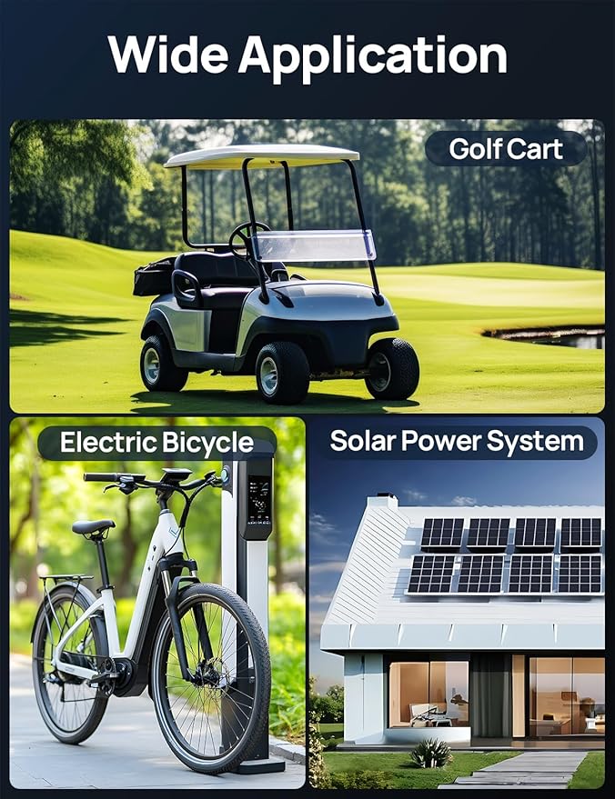 ECO-WORTHY 12A Boost MPPT Solar Charge Controller Solar Panel Regulator for 48V/60V/72V Lead-Acid, LiFePO4, Gel, Flooded Batteries .etc in Golf Cart Electric Vehicles and Solar System