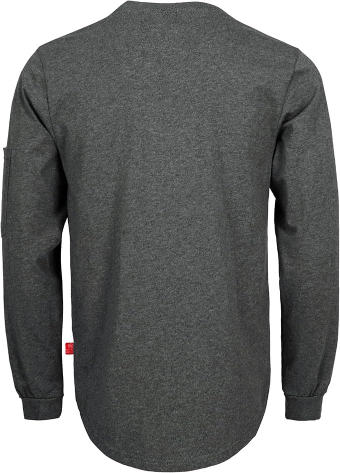 KONRECO FR Shirts for Men Crewneck 6oz Jersey Lightweight Flame Resistant Work T Shirt NFPA2112 CAT2