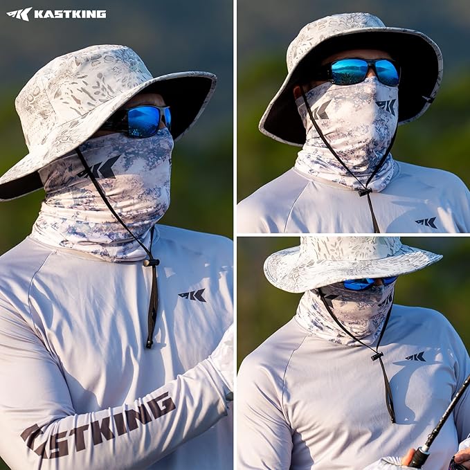 KastKing La Sal Neck Gaiter-UPF 50+ Balaclava Face Mask,Neck Gaiter for Men and Women,Face Cover Shield for Fishing,Hiking