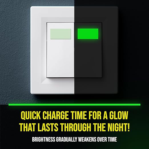 Lockport Glow in The Dark Tape - 15 Ft x 0.5 in - Bright - Rechargeable - Reflective - Glow Tape in The Dark - Halloween Decoration, Christmas Decor, Night Decorations, Home Marking, Stairs, Exit Sign