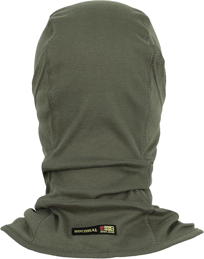 BOCOMAL FR Flame Resistant Balaclava Face Mask Arc Rated NFPA2112 CAT2 Helmet Liner Covering Hood for Welding