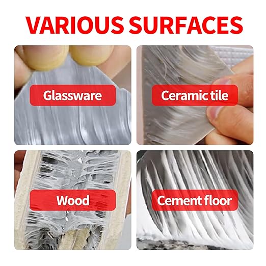 TAPEBEAR Butyl Tape Waterproof Sealing Tape 6inch x 16feet, Upgraded Aluminum Foil Tape Heavy Duty for RV Repair, Awning, Window, Glass & EDPM Roof Leak Patching, Boat and Pipe Sealing, Silver
