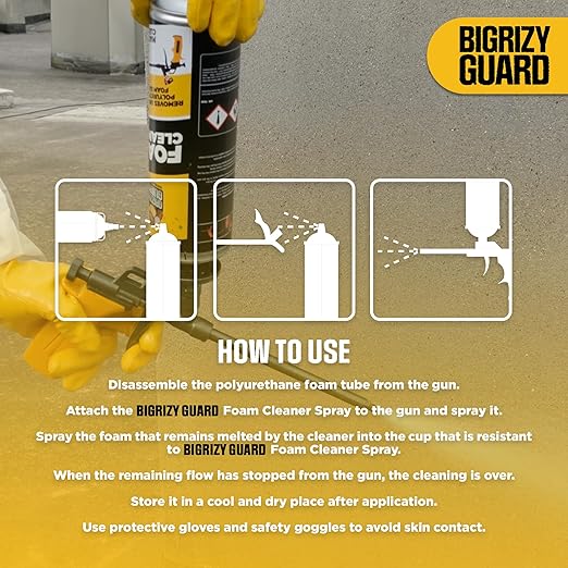 Spray Foam Gun Cleaner - 16.9 Fl oz, Polyurethane Spray Foam Insulation Cleaner, Dissolves Uncured Expanding Sealant (1 Pack)