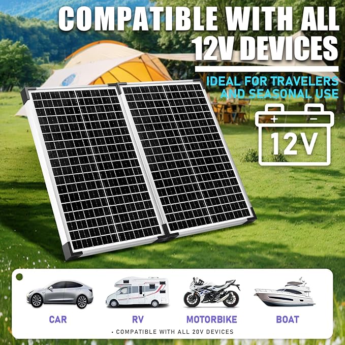 Solar Panel Kit 30W 12V Monocrystalline,Battery Maintainer +10A Solar Charge Controller + Extension Cable with Battery Clips O-Ring Terminal for RV Marine Boat Off Grid System