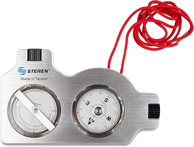 STEREN Multifunctional Surveyor Compass with Clinometer | Durable Aluminum Satellite Finder & Inclinometer | Accurate Tripod-Mountable Compass for Forestry, Offroad Surveying, and Site Navigation