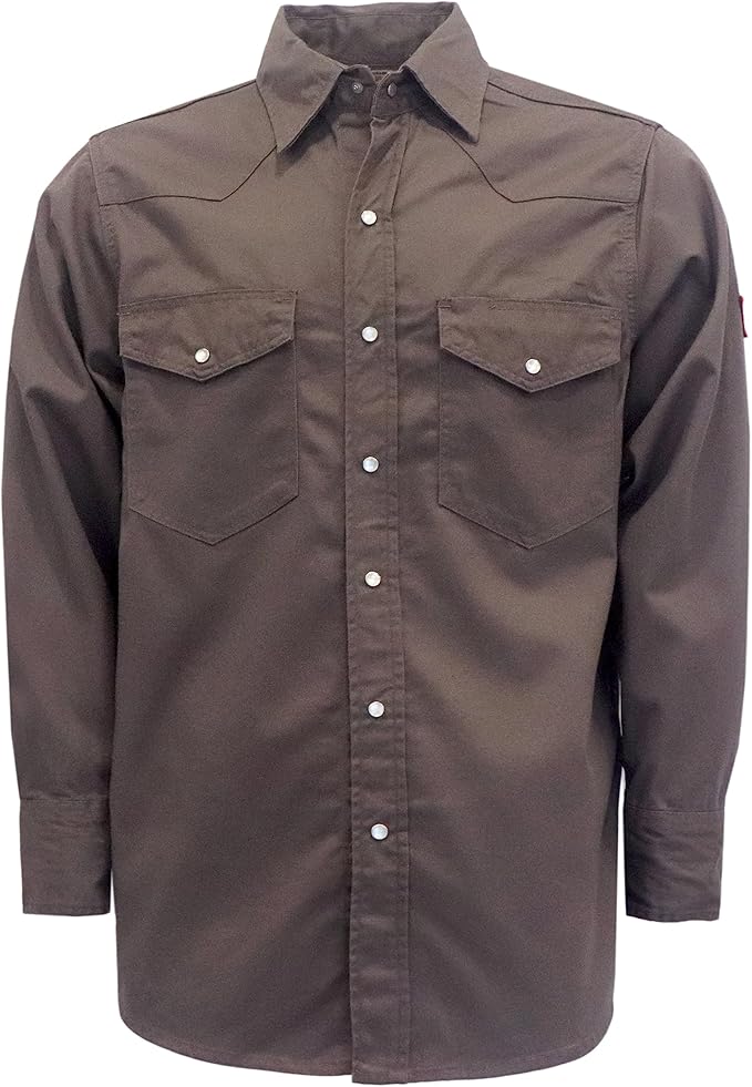 TICOMELA FR Shirts for Men Flame Resistant/Fire Retardant Shirt NFPA2112 7.5oz Men's Welding Shirt