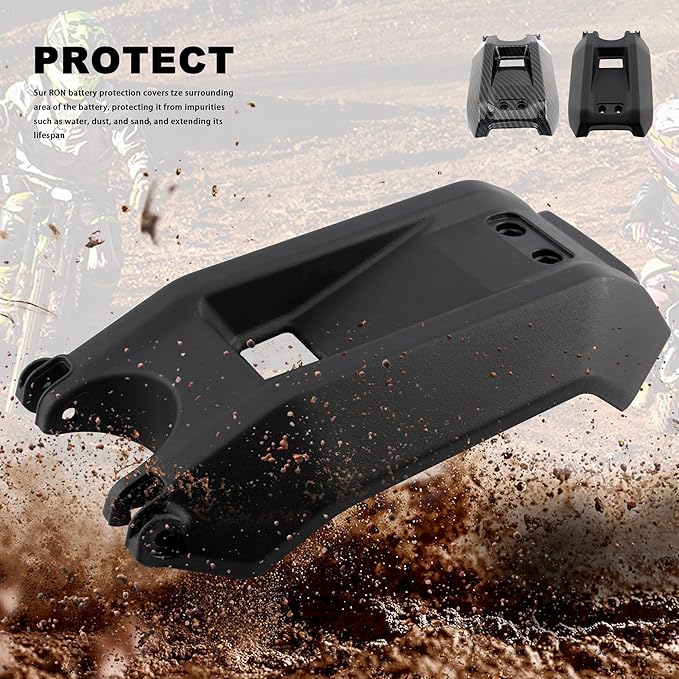 Motorcycle Battery Cover Electric Dirt Bike Battery Guards Protect for Surron Light Bee X/Surron Light Bee S/X160/X260-Black