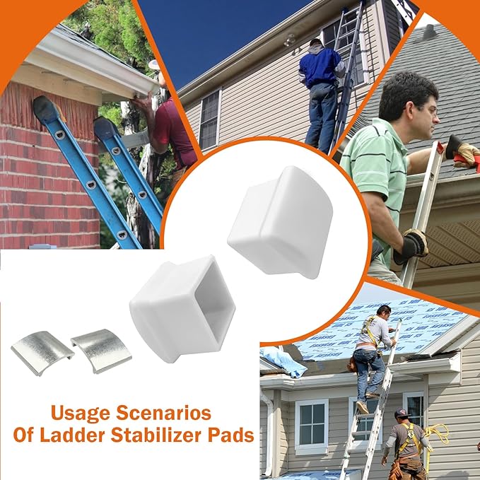 AC36-2 Ladder Stabilizer Rubber End Caps with Metal Insert, Extension Ladder Stabilizer Pads Compatible with Werner Standoff/Stabilizer AC78 & AC76 Replacement Rubber End Caps 2Pack