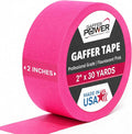 Professional Gaffer Tape – Made in USA, Heavy Duty, Non-Reflective Cloth Tape for Floor Marking, Stage, Film & Events – 2 Inch x 30 Yards, Fluorescent Pink