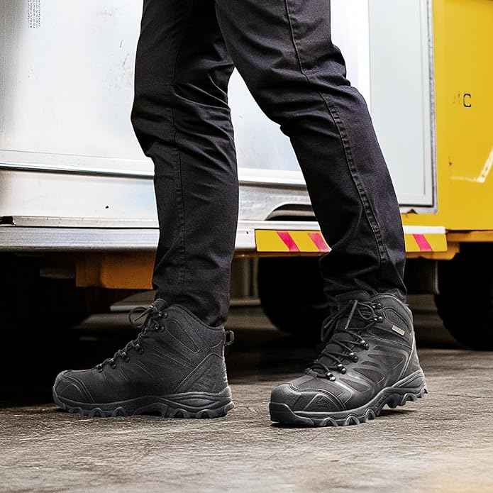 NORTIV 8 Waterproof Work Boots for Men Steel Toe Safety Construction Boots ARMADILLO-STL