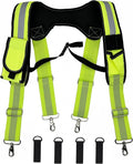 Cedriany Tool Belt Suspenders for Work Belt Suspenders Heavy Duty Padded with Attachment Loops for Men