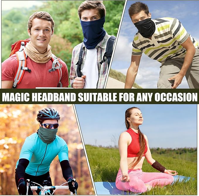 40 Pcs Neck Gaiter Bulk Summer Face Mask UV Protection Face Cover Scarf Balaclava Bandana for Men Women Sports Running