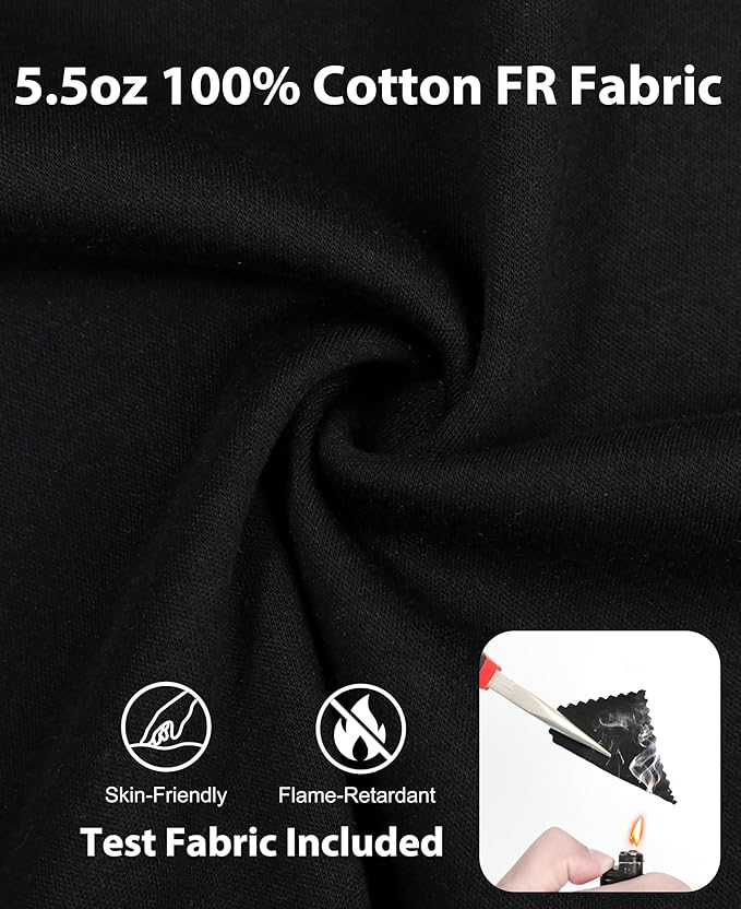KONRECO FR Shirts for Summer Flame Resistant Shirt 5.5oz Light Weight CAT2 Henley Shirts