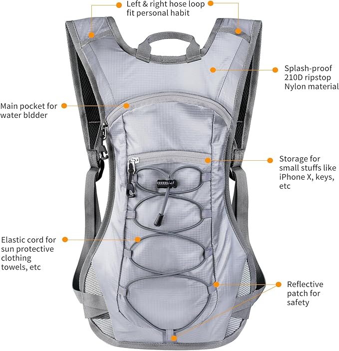 Unigear Hydration Pack Backpack with 70 oz 2L Water Bladder for Running, Hiking, Cycling, Climbing, Camping, Biking