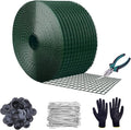 Solar Panel Bird Guard,6inx120ft Critter Guard for Solar Panels with 100pcs Fastener Clips,PVC Coated Galvanized Pigeon Solar Panel Mesh,Critter Guard with Plier,Gloves for Bird Proofing