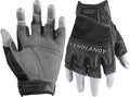 HANDLANDY Fingerless Work Gloves for Mens & Women, Uwrist Half Finger Shock-Absorbing Breathable Glove