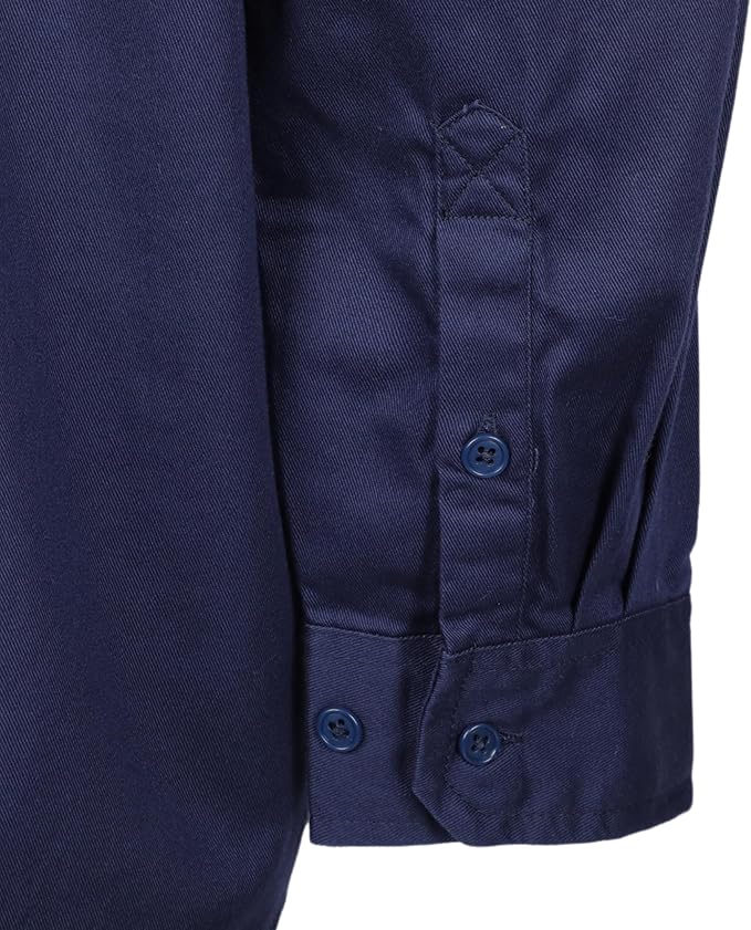 VATRENUS FR Shirts for Men 6.5oz Button Down Flame Resistant 100% Cotton Men's Pre-Washed Fire Retardant Work Shirt