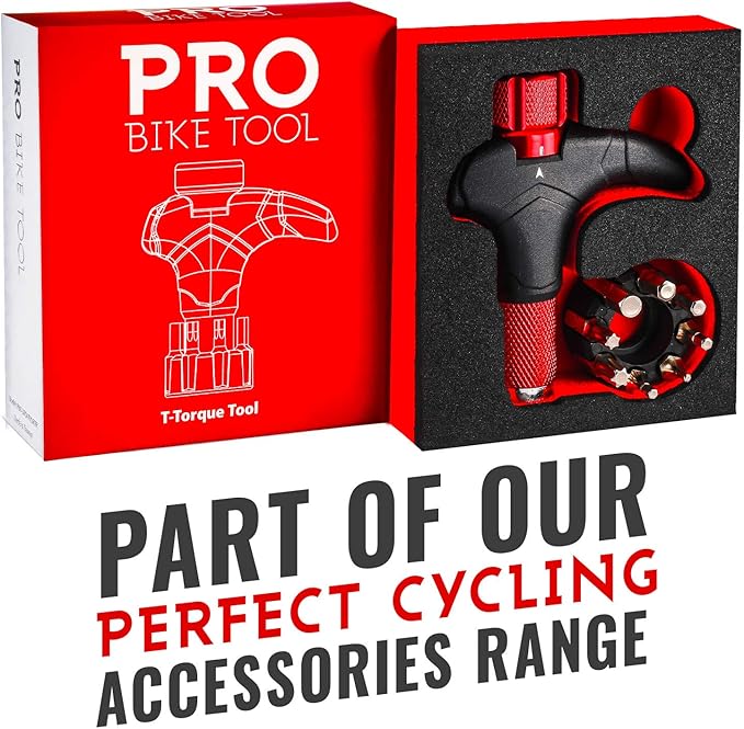 PRO BIKE TOOL Adjustable T Torque Wrench - 4, 5 and 6 Newton Meters - Quality Bicycle Maintenance Tool for Road & Mountain Bikes - 1/4 Inch Hex Driver Torque Wrench for Home & Roadside Repair