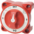 Blue Sea Systems 9001E e-Series Compact Battery Switch 4 Position Selector Switch, 32V DC, 325A, Red