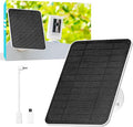 5V Solar Panel for Seucrity Cameres, For Bird Feeder Trail Cam, Ring Tapo Eufy Vicohome Eseecloud, Native USB-C, Micro-USB & DC 3.5mm*1.35mm 9.8 Ft Cable 23% Energy Conversion 180 Days Exchange Policy