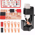 Twidec/160PCS Battery Cable Ends AWG 2 4 6 8 10 12 Gauge Copper Cable Wire Lugs,Ring Terminals Connectors,Copper Ring Terminals Connectors and Hammer Lug Crimper Tool 8 AWG to 0000 AWG