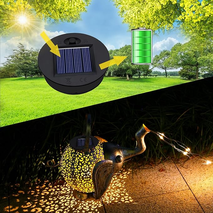 Solar Lights Replacement Top 2 Pack - 2.76 Inches Outdoor Replacement Solar Light Parts, LED Solar Lantern Light Lids, Waterproof Solar Lights Replacement Top Kit for Outdoor DIY Hanging Lanterns