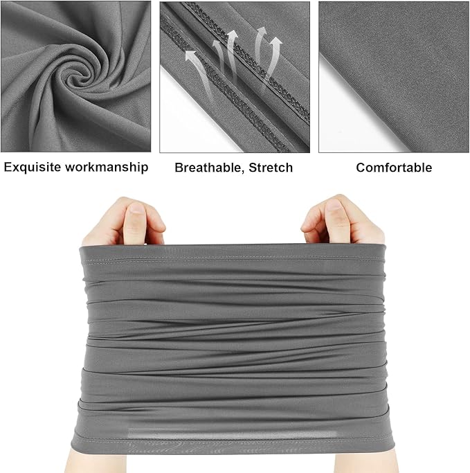 Geyoga 6 Pieces Summer UV Protection Cooling Neck Gaiter Face Clothing Neck Gaiter Mask Scarf Sunscreen Breathable Bandana
