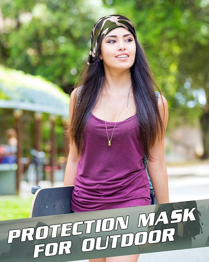 Cuffbow 12 Pack Neck Gaiters Face Mask Bandana Balaclava for Men Women Cooling Neck Gaiter Summer UV Sun Protection Scarf