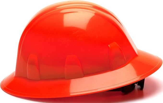 Pyramex Safety SL Series Full Brim Hard Hat 4-Point Ratchet Suspension