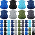40 Pcs Neck Gaiter Bulk Summer Face Mask UV Protection Face Cover Scarf Balaclava Bandana for Men Women Sports Running